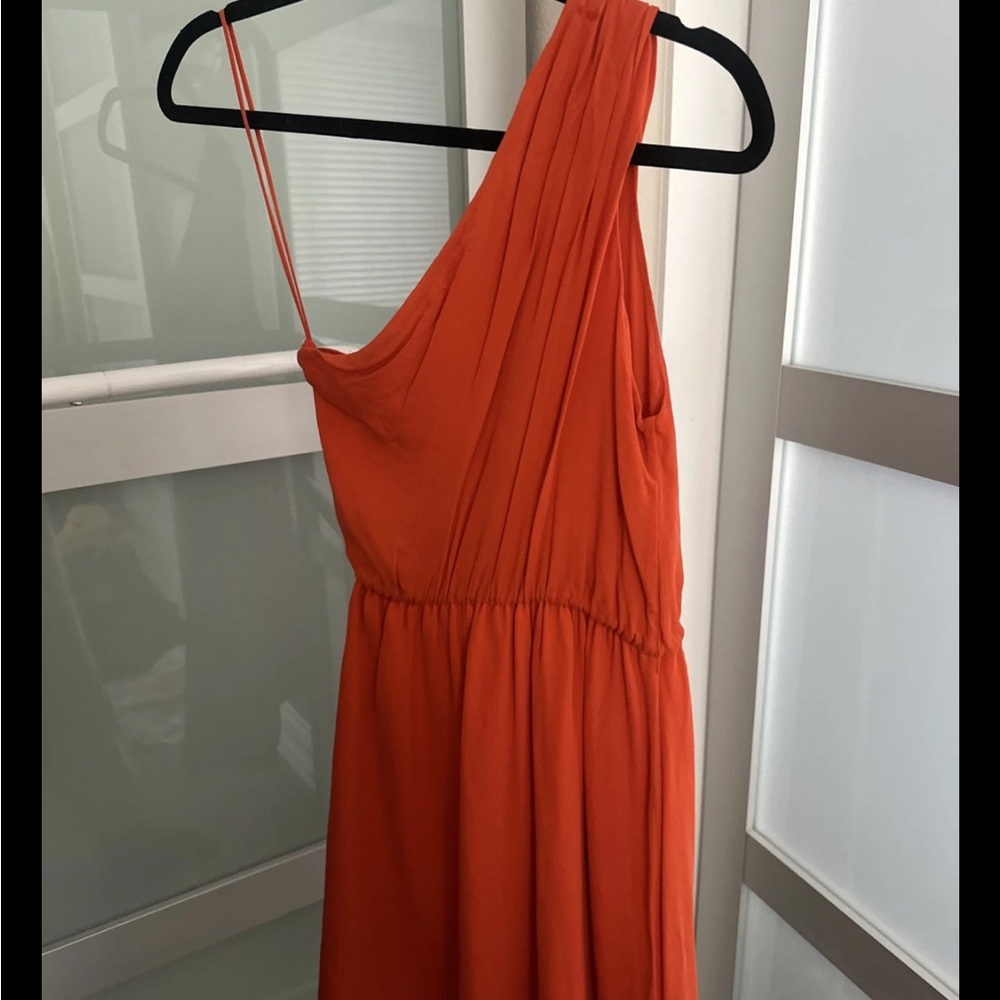 Alice + Olivia One Shoulder Orange Dress - Picture 3 of 5